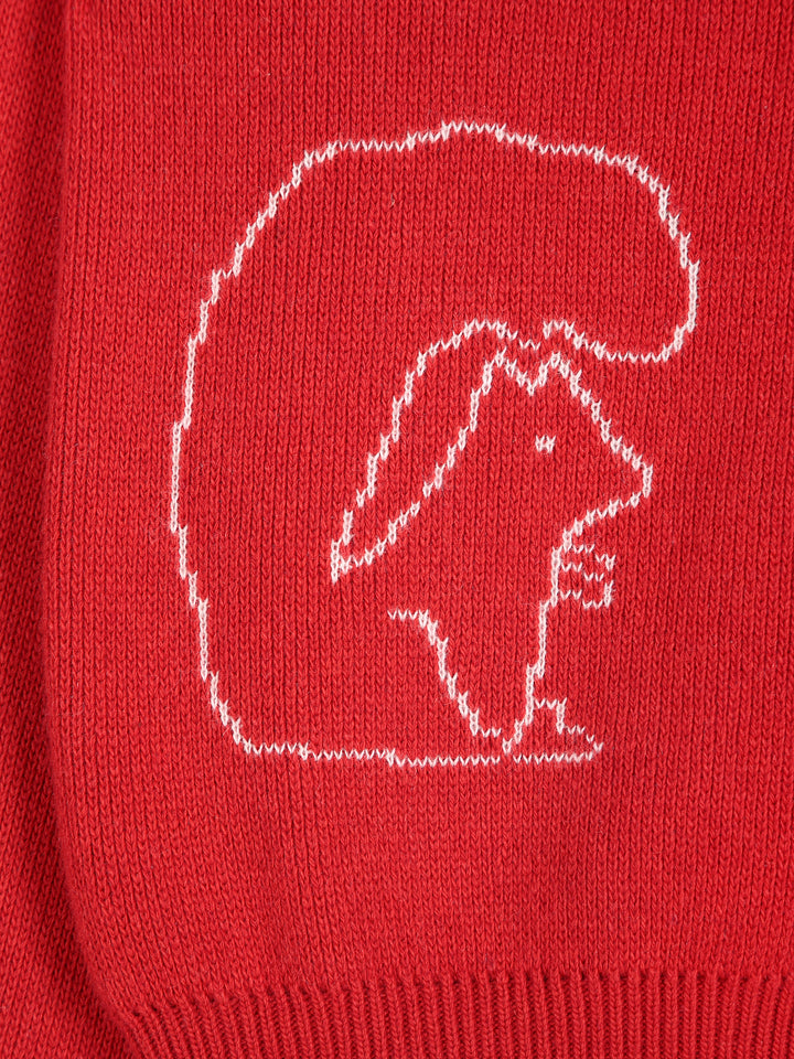 Forest Scene wool blend polo cardigan