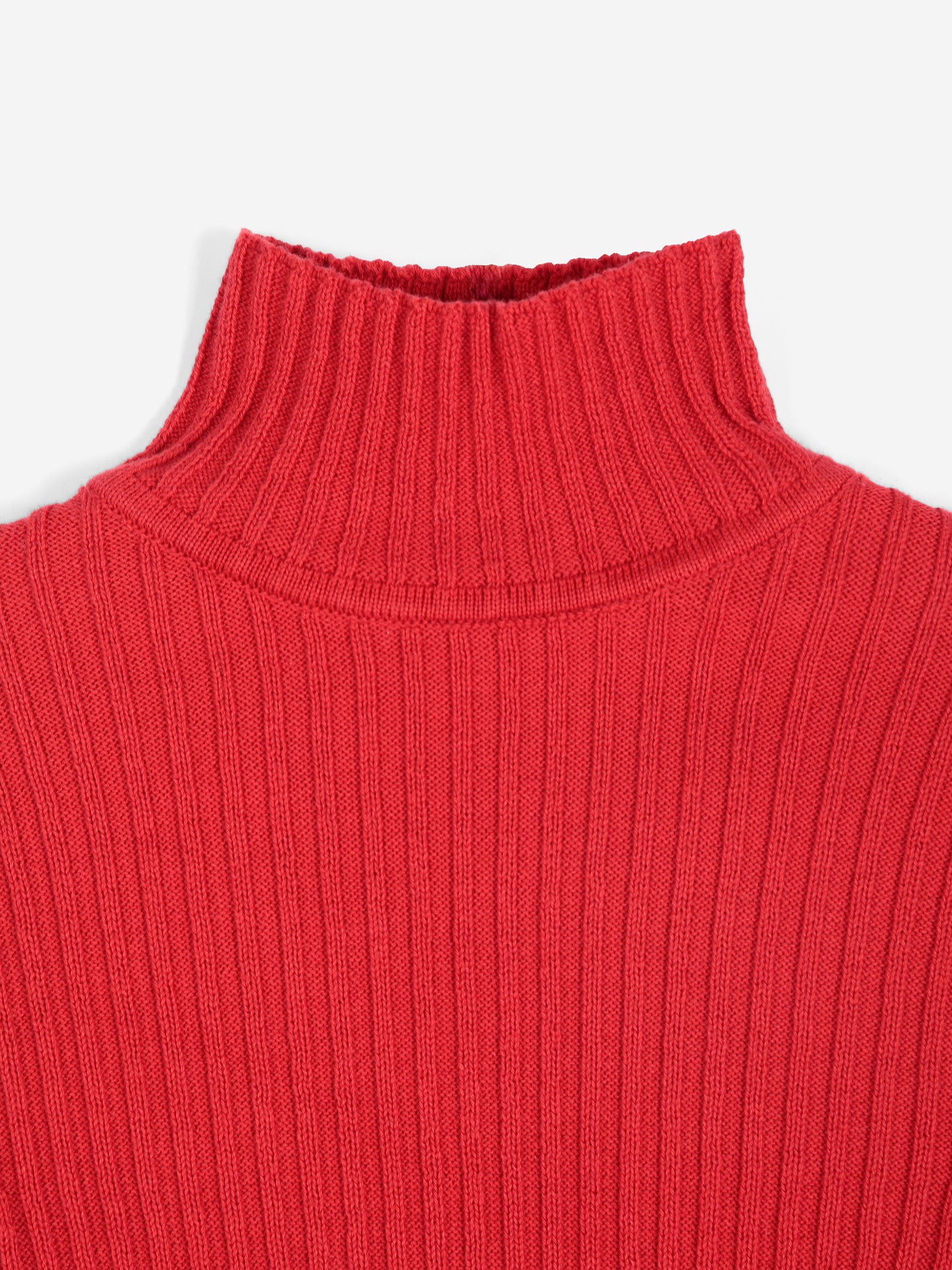 Color block cotton turtleneck jumper