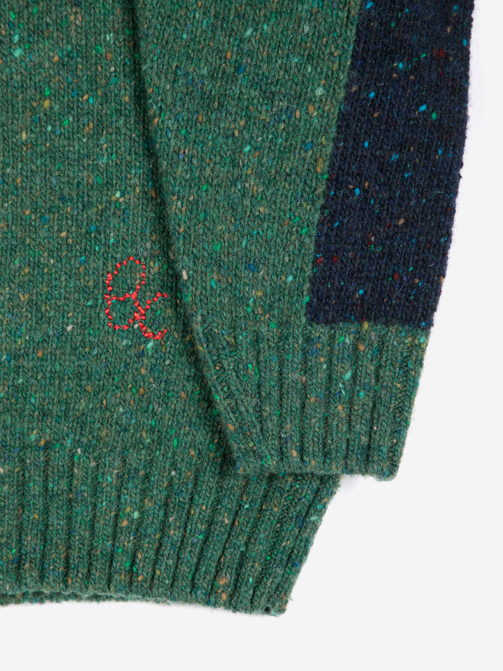Color block wool blend jumper