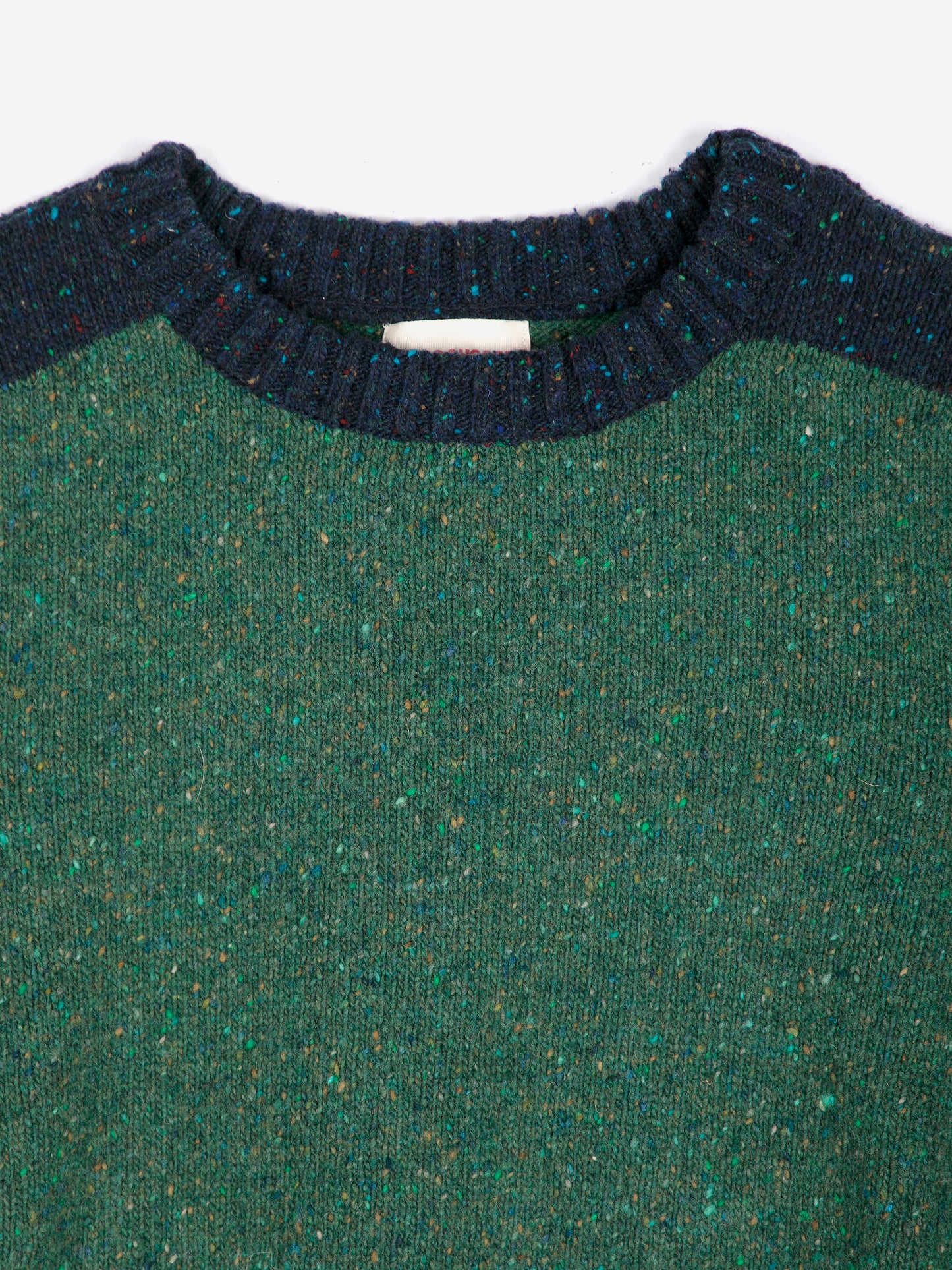 Color block wool blend jumper