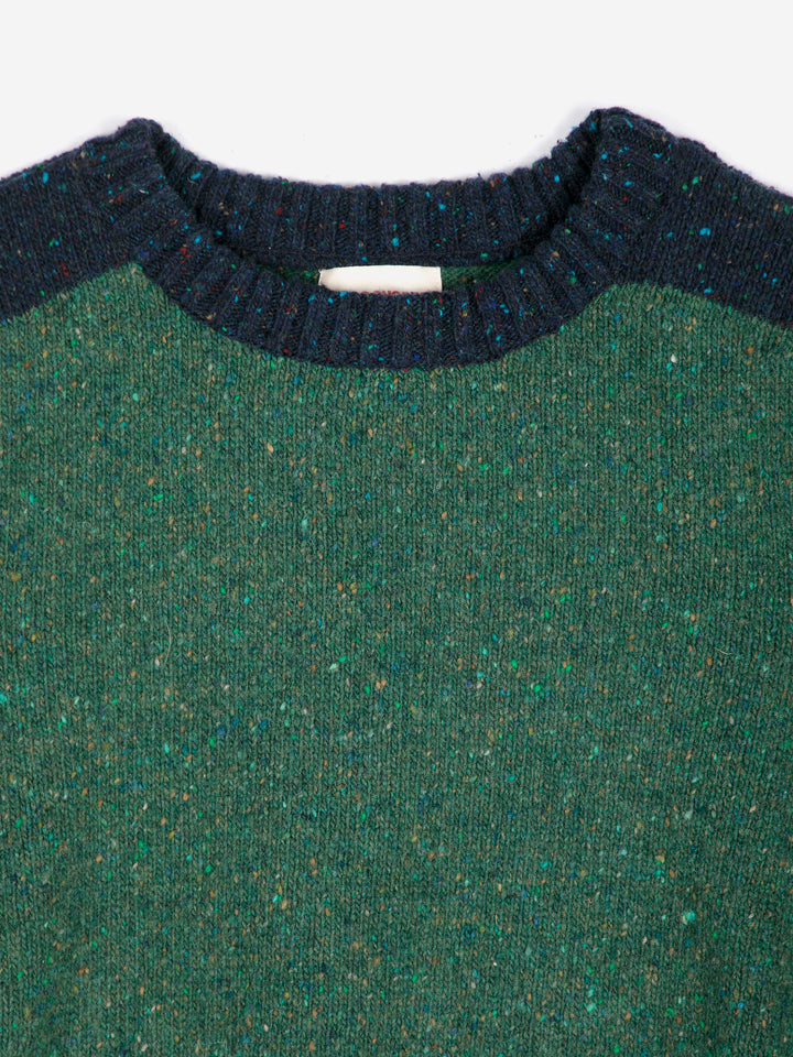 Color block wool blend jumper
