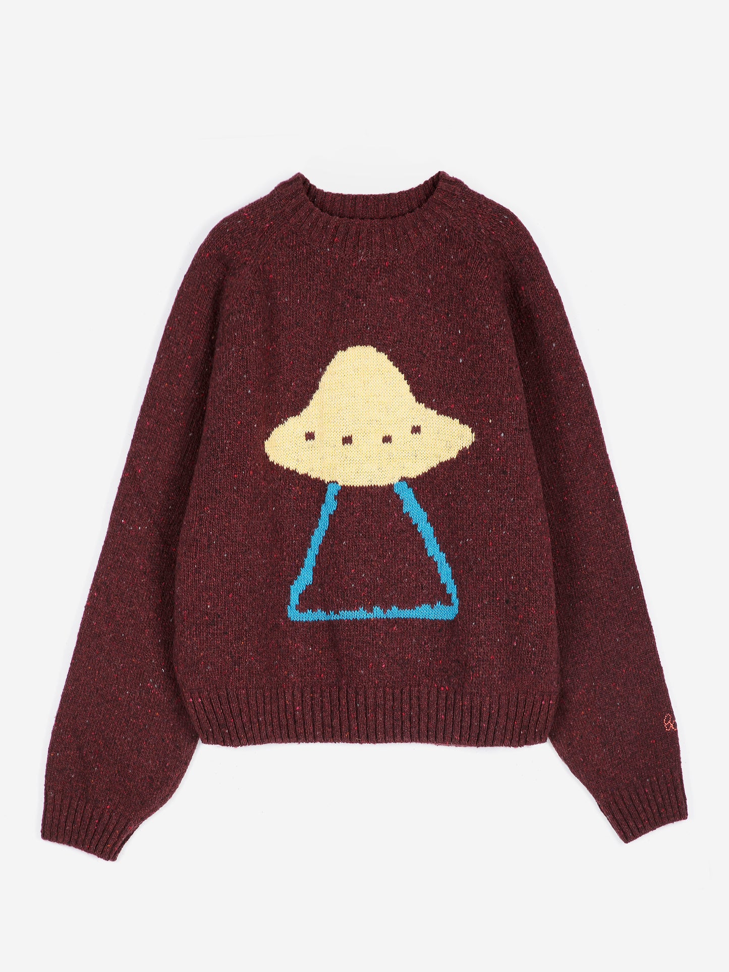 Pixel Abduction jacquard wool blend jumper