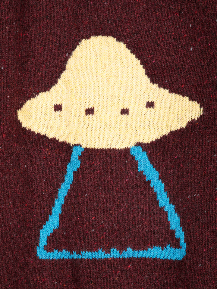 Pixel Abduction jacquard wool blend jumper