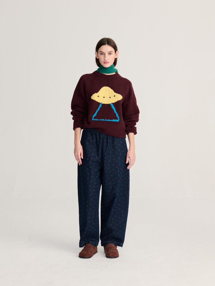 Pixel Abduction jacquard wool blend jumper