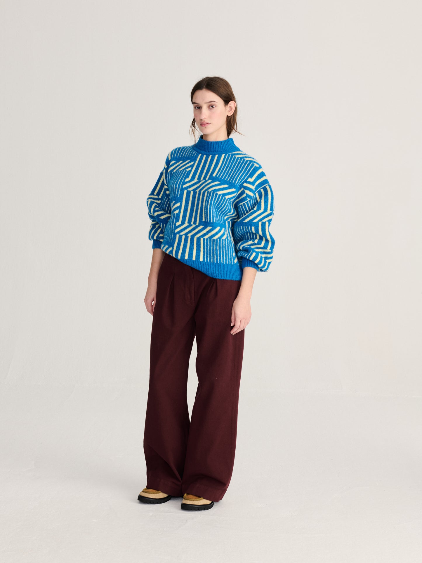 Maze jacquard jumper