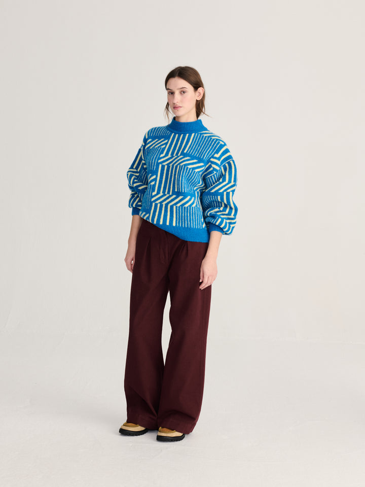 Maze jacquard jumper