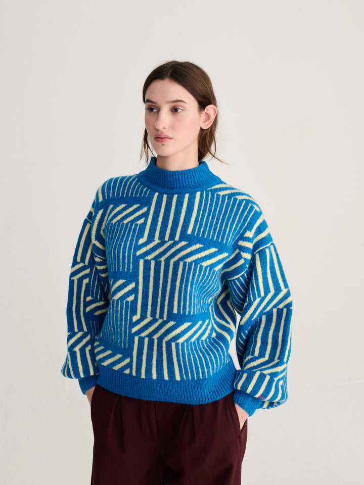 Maze jacquard jumper
