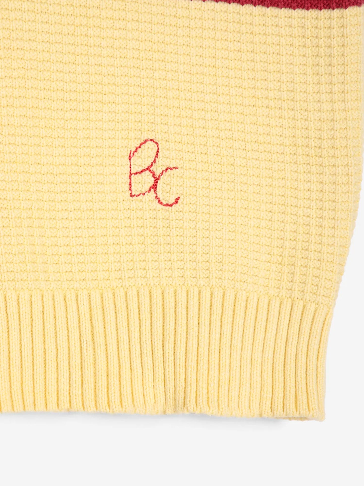 Structured wool-cotton polo jumper