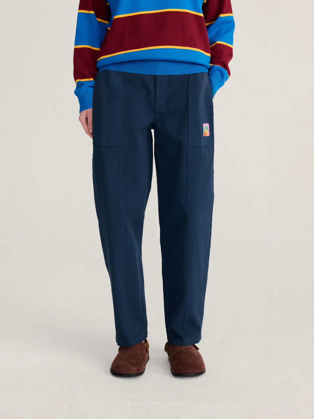 Cotton twill cocoon pants