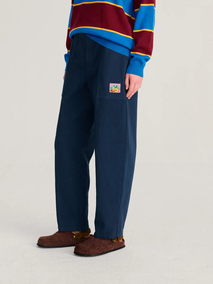 Cotton twill cocoon pants