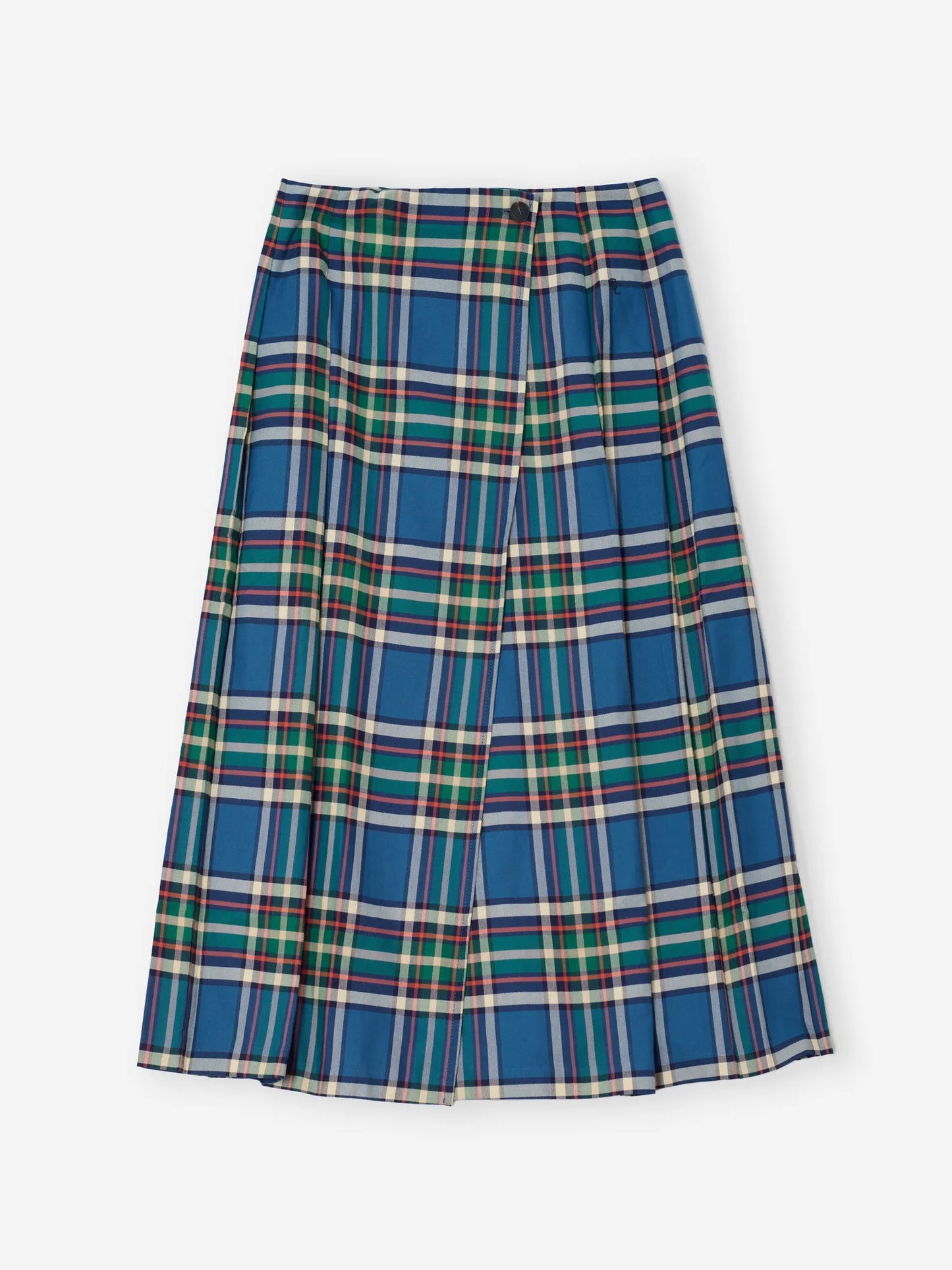 Tartan flannel pleated skirt