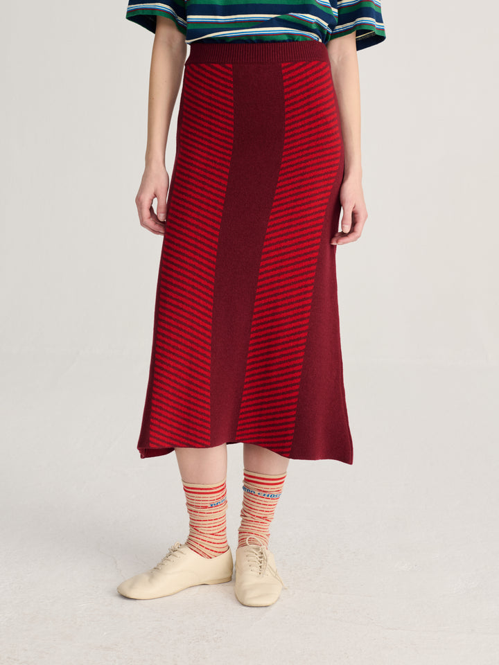 Jacquard knitted skirt
