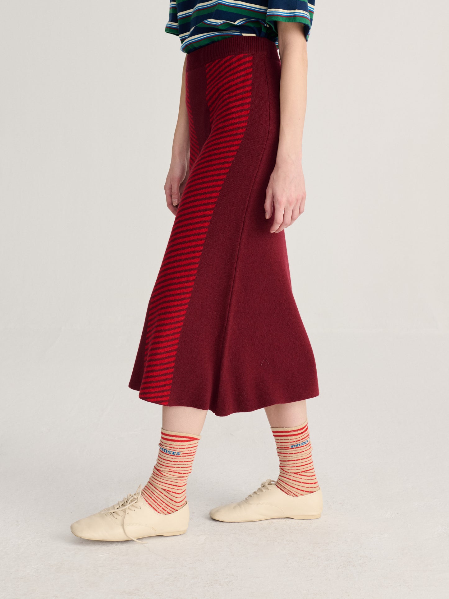 Jacquard knitted skirt