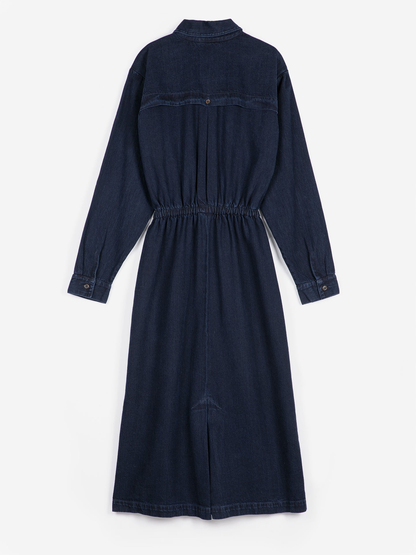Washed light denim dress
