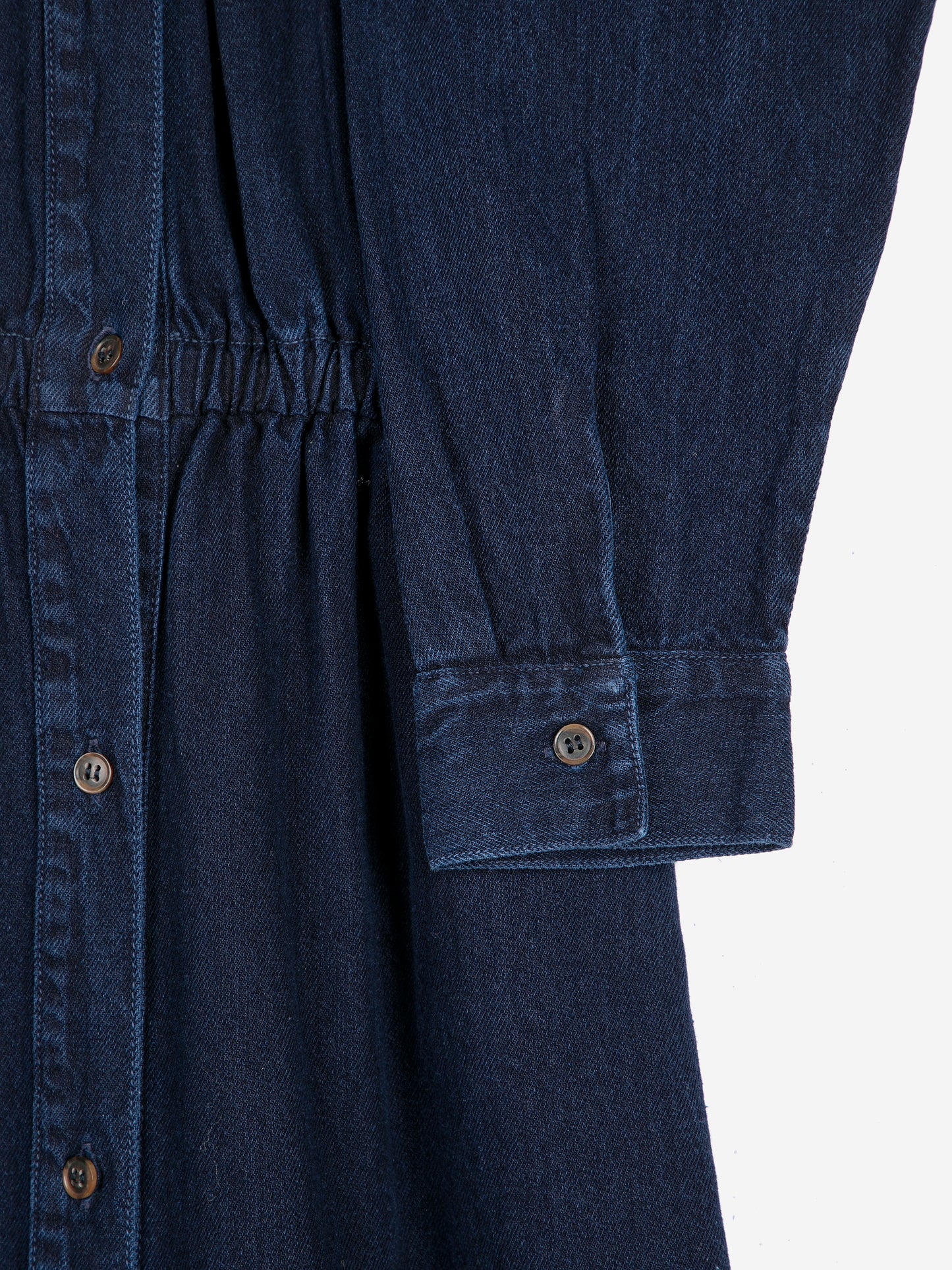 Washed light denim dress