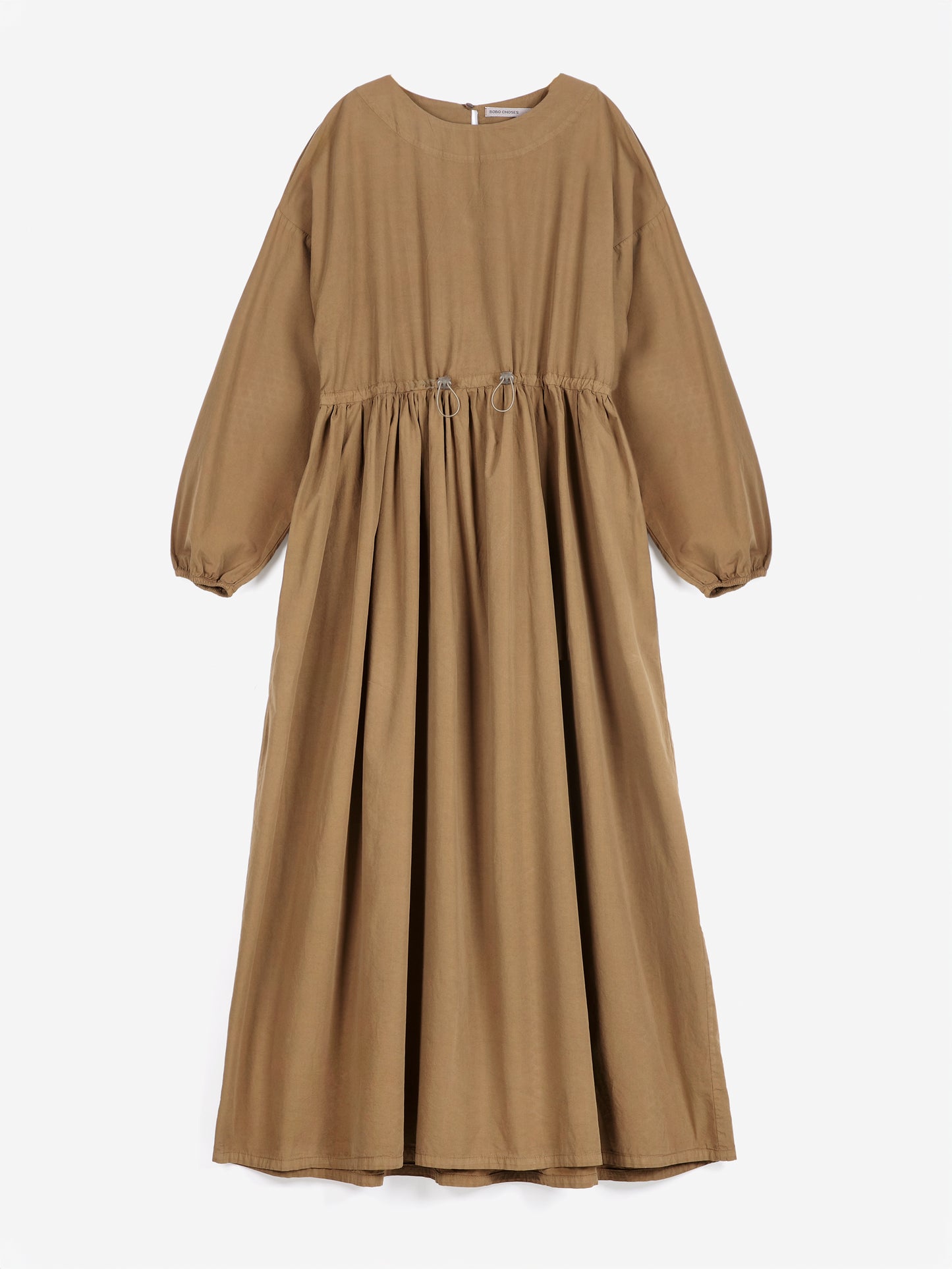 Poplin elastic waist dress