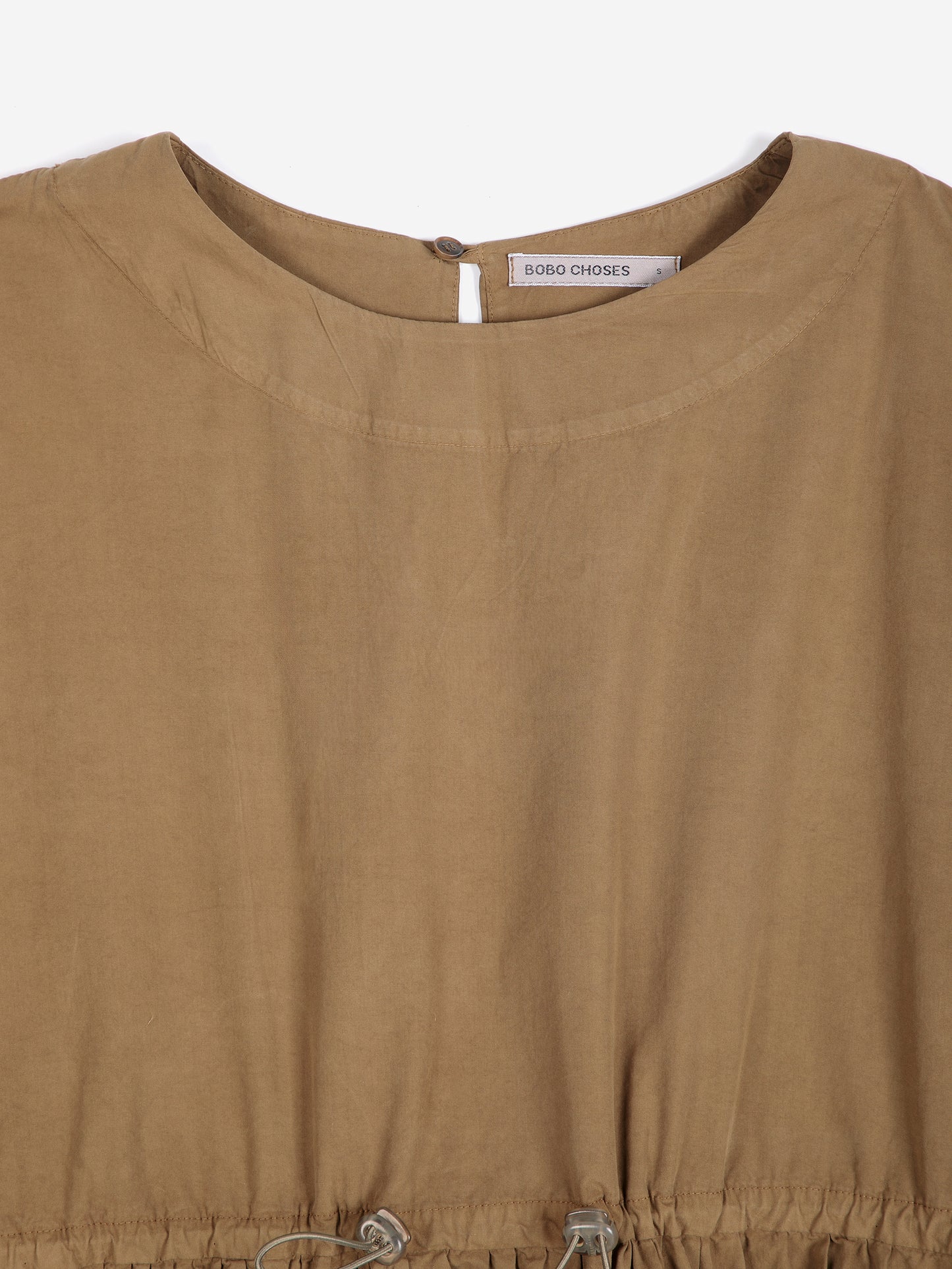 Poplin elastic waist dress