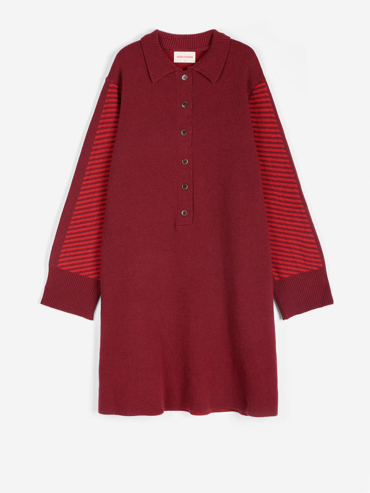 Polo wool blend knitted short dress