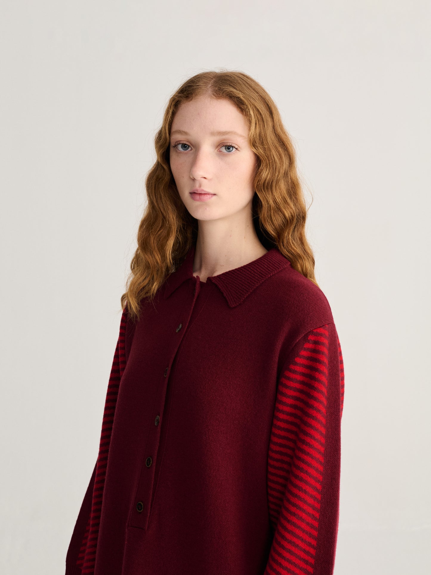 Polo wool blend knitted short dress
