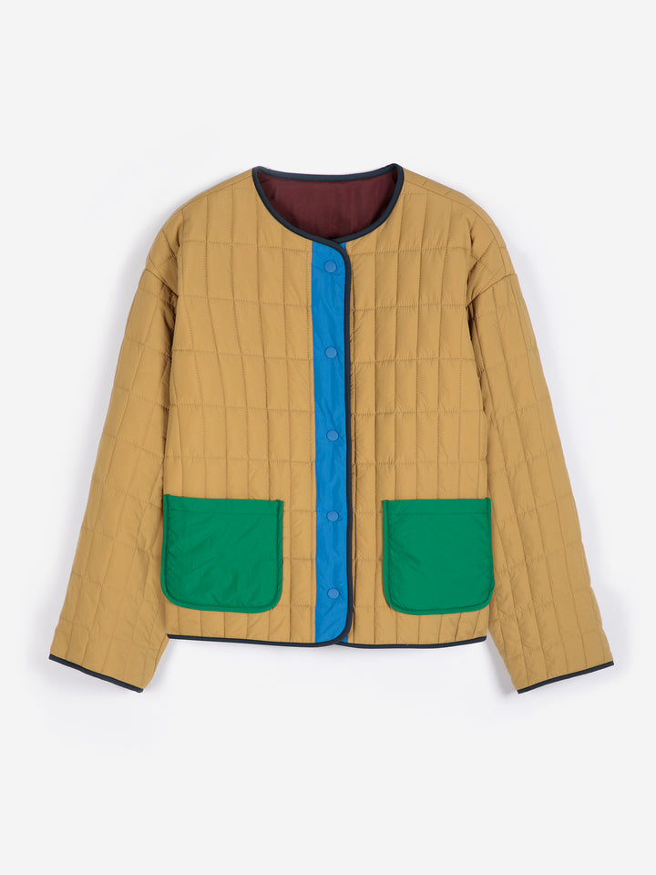 Color block light padded reversible jacket