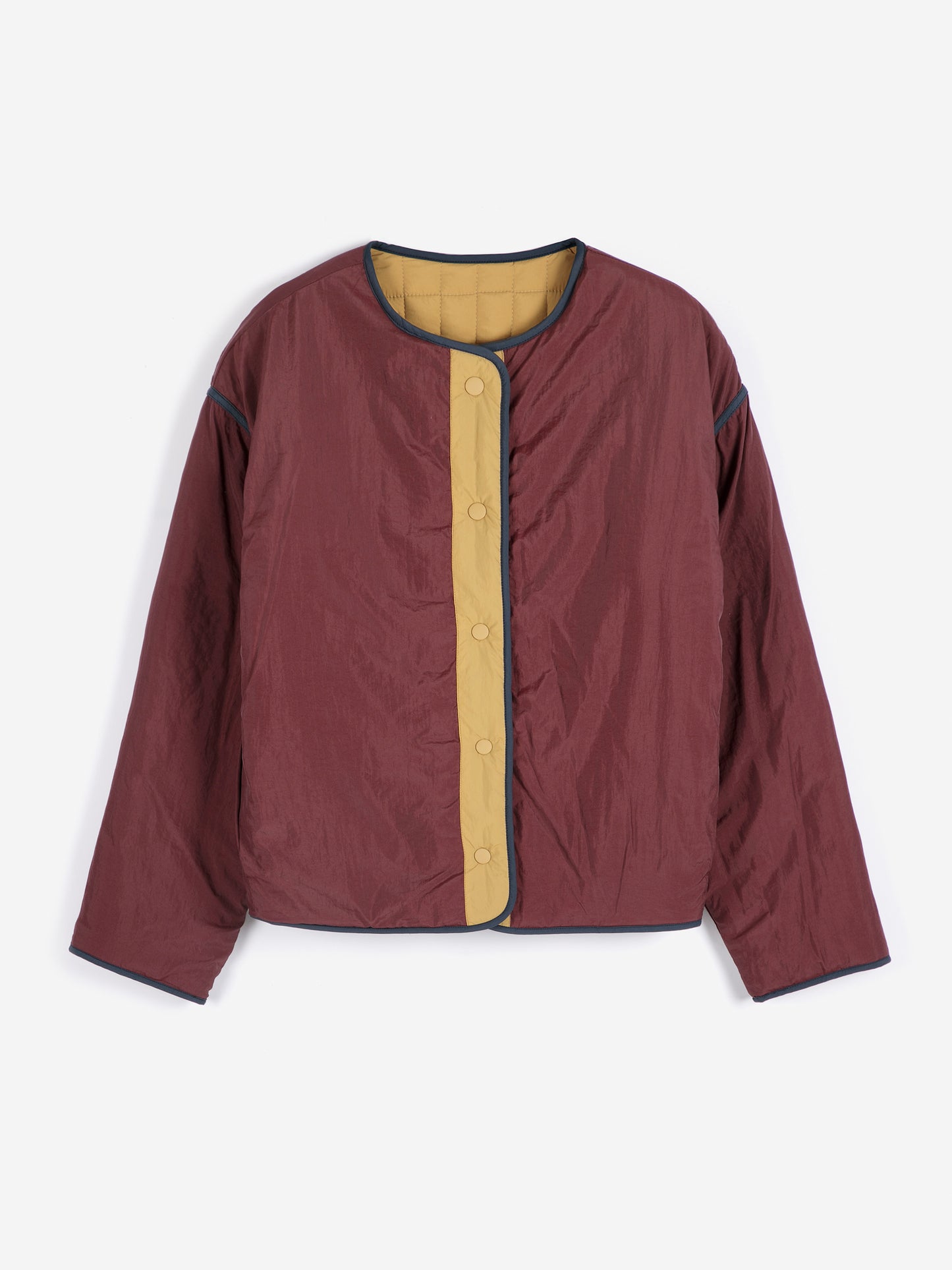 Color block light padded reversible jacket
