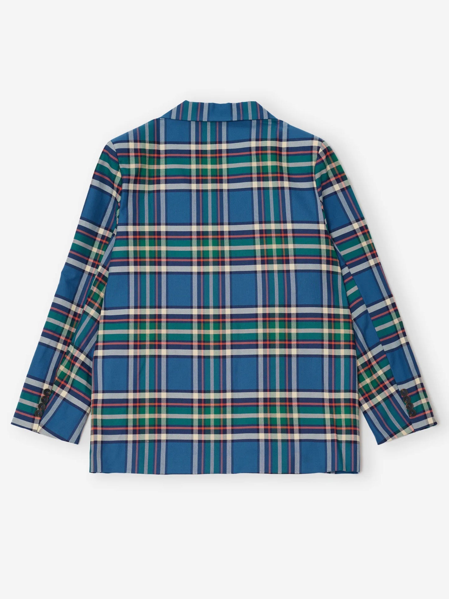 Tartan flannel cotton blazer