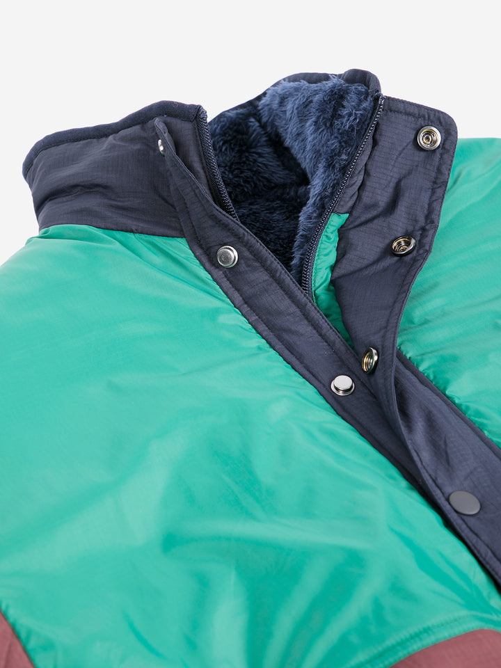 Reversible nylon cozy sherpa