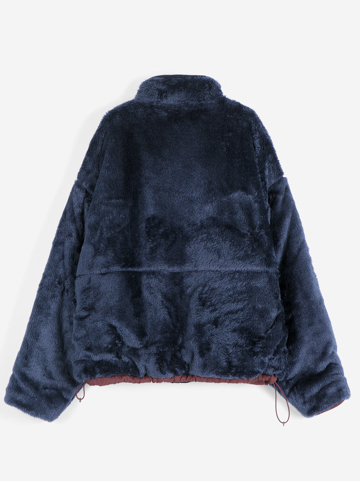 Reversible nylon cozy sherpa