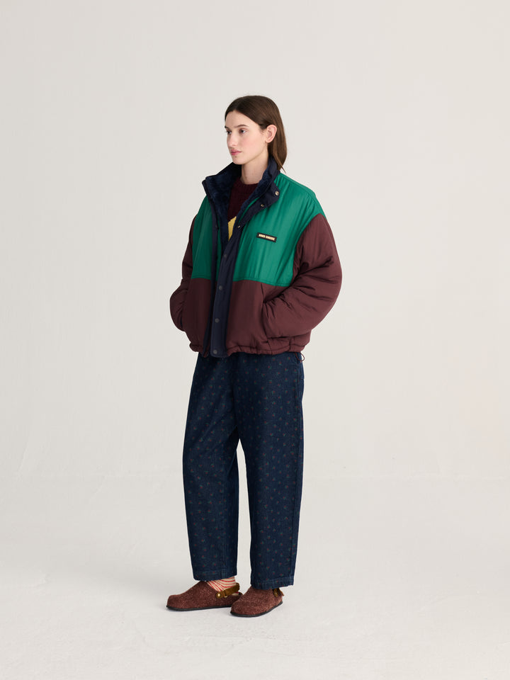 Reversible nylon cozy sherpa