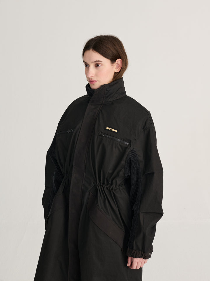 Waxed cotton parka
