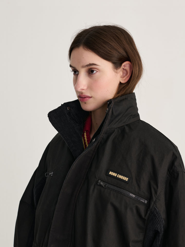 Waxed cotton parka