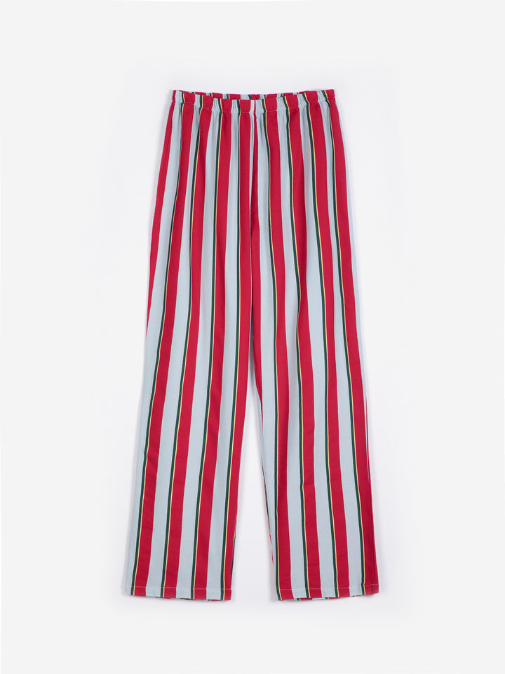 Striped all over fluid flannel sleepwear set