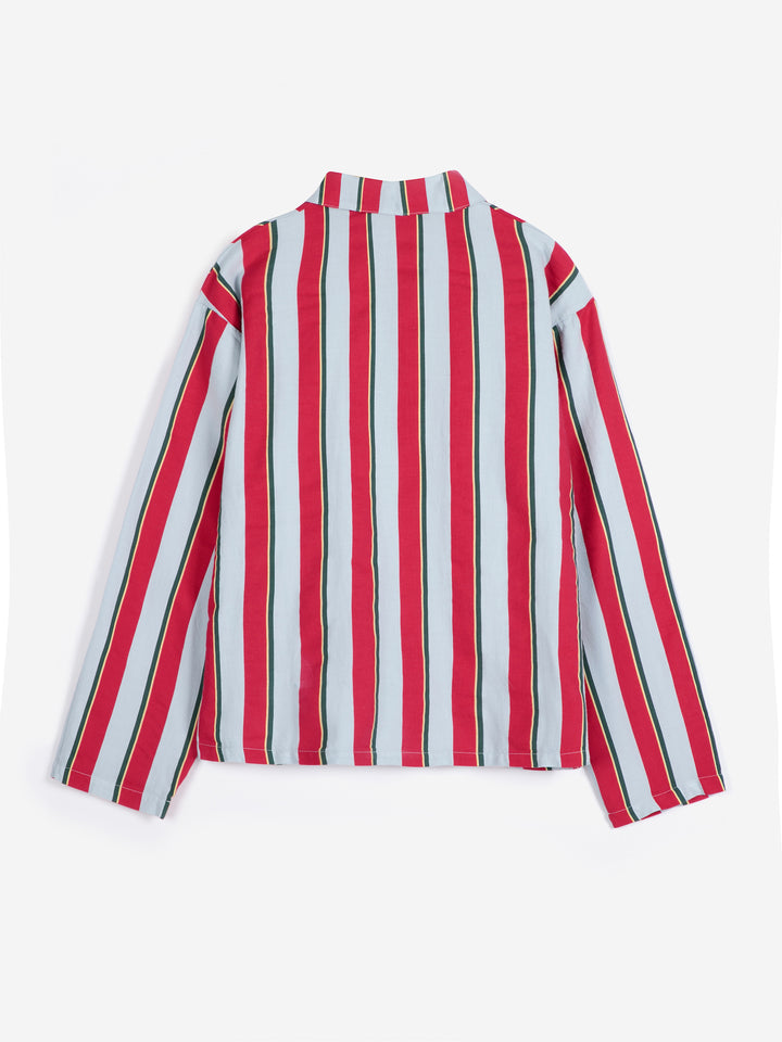 Striped all over fluid flannel sleepwear set