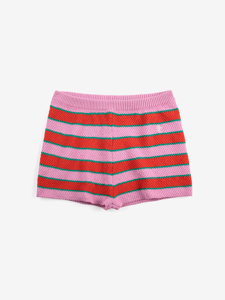 Striped knitted short