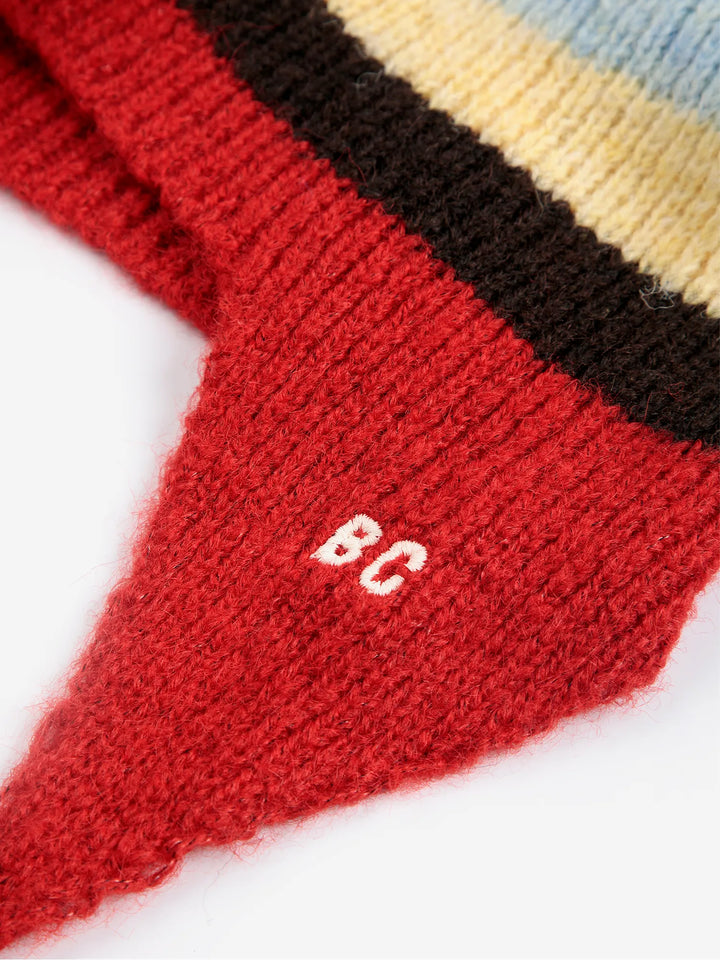 Striped knitted beanie