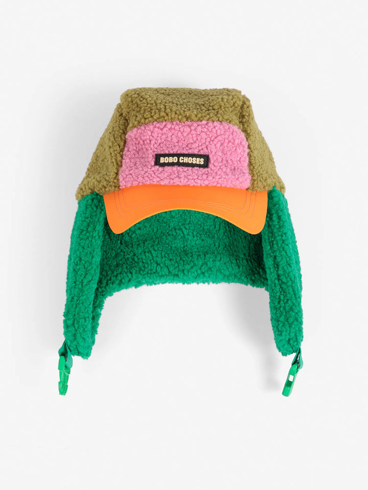 Bobo Choses color block sheepskin chapka