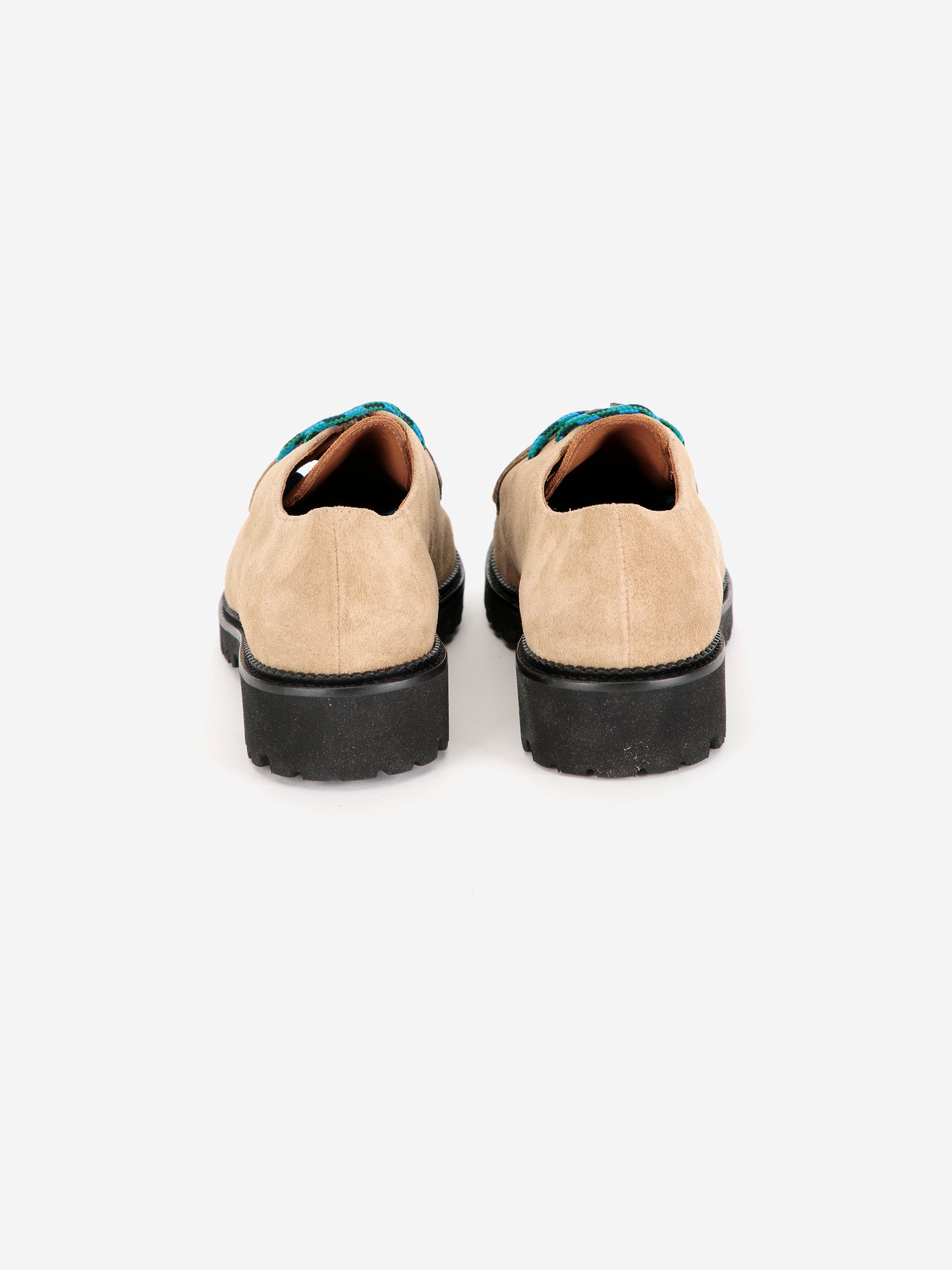 Color block suede wallabee shoes