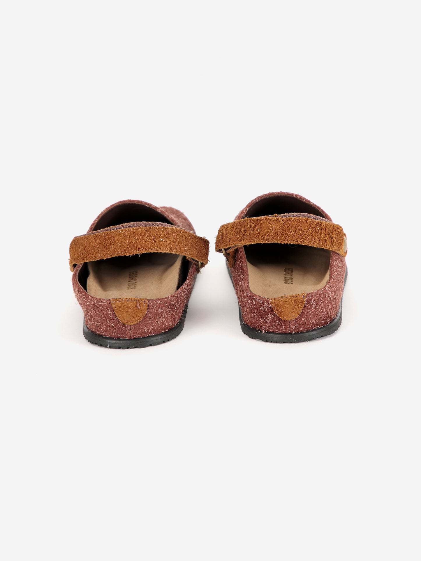 Garden furry leather clogs
