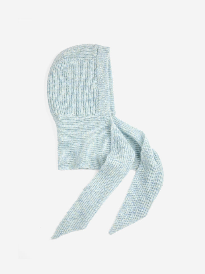 Knitted hooded scarf