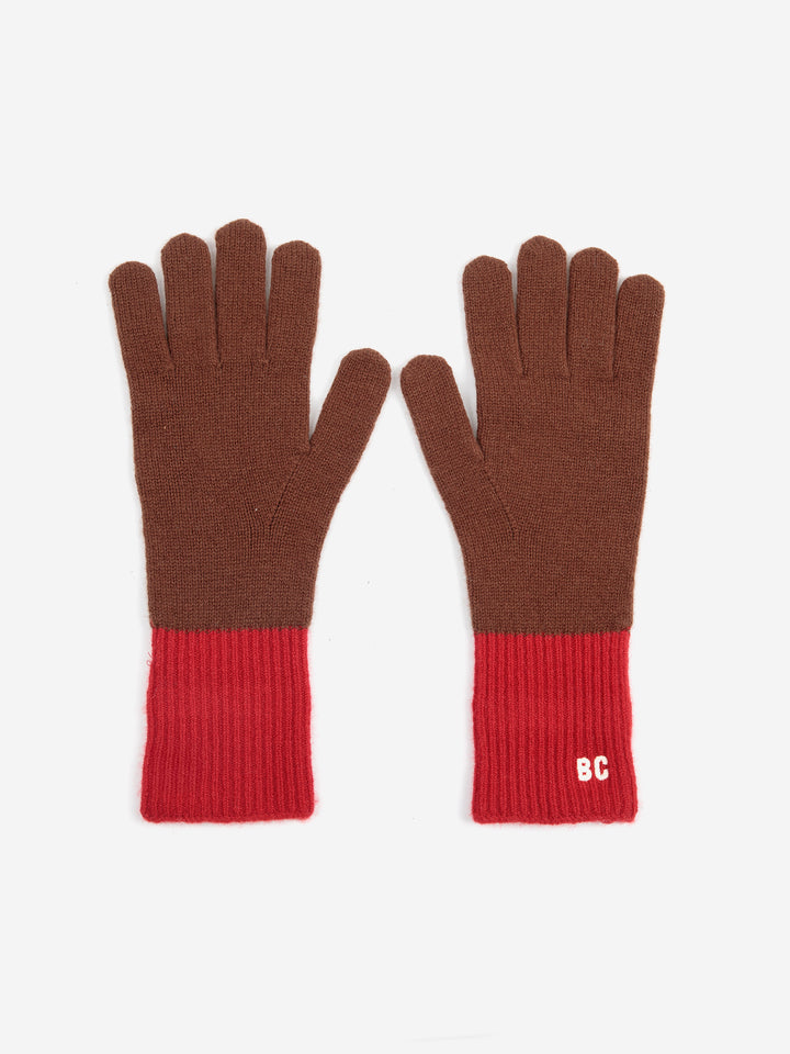 Merino wool knitted gloves