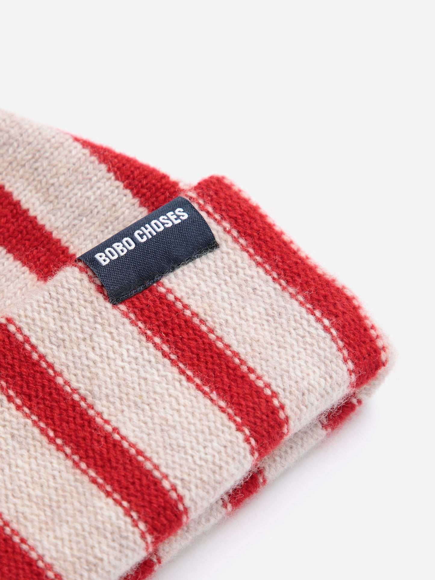 Merino wool striped beanie