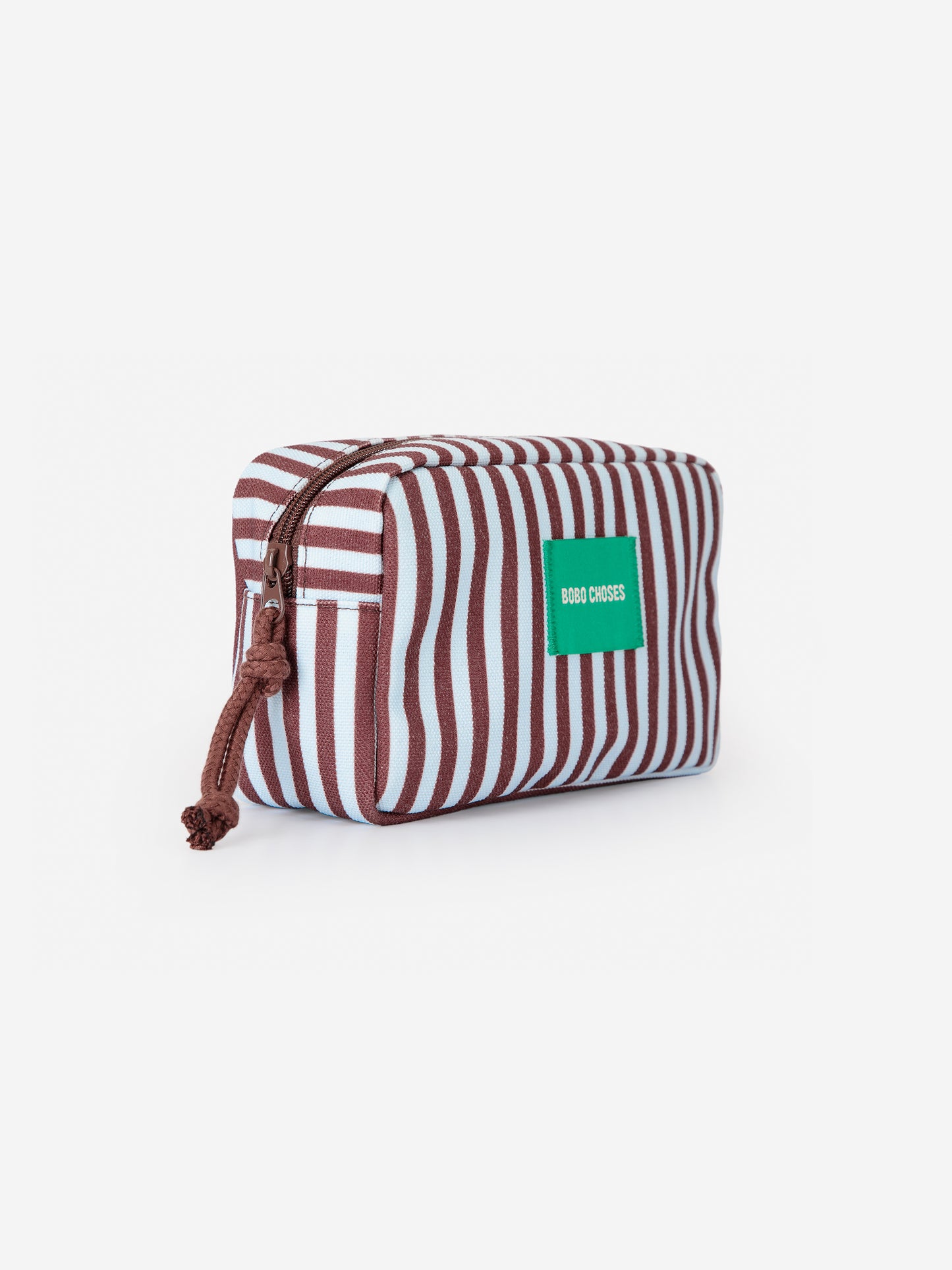Striped canvas pouch