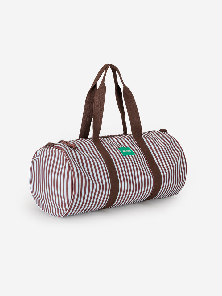 Striped canvas gym bag