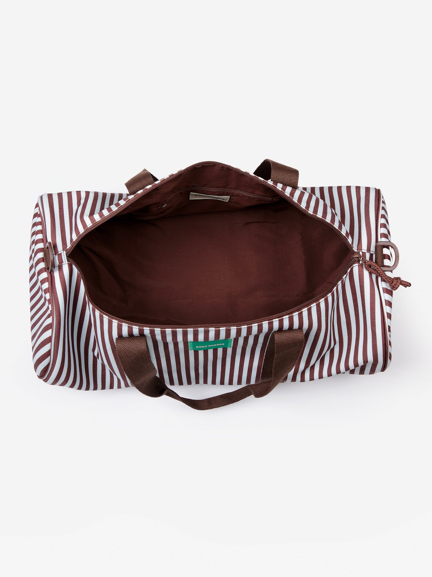 Striped canvas gym bag