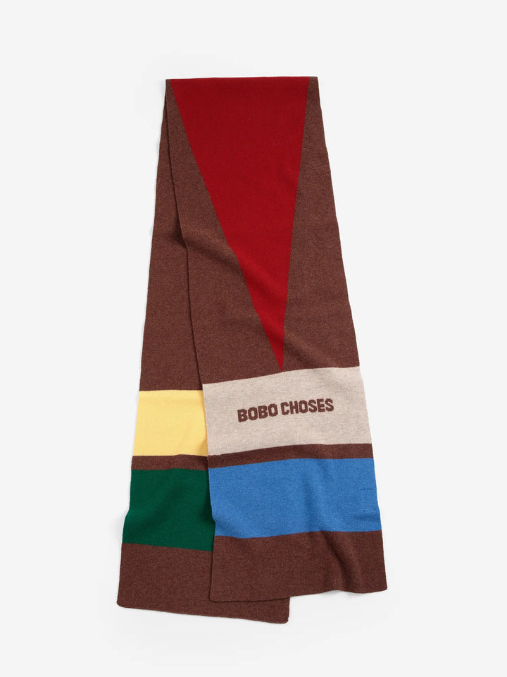 Merino wool long knitted scarf
