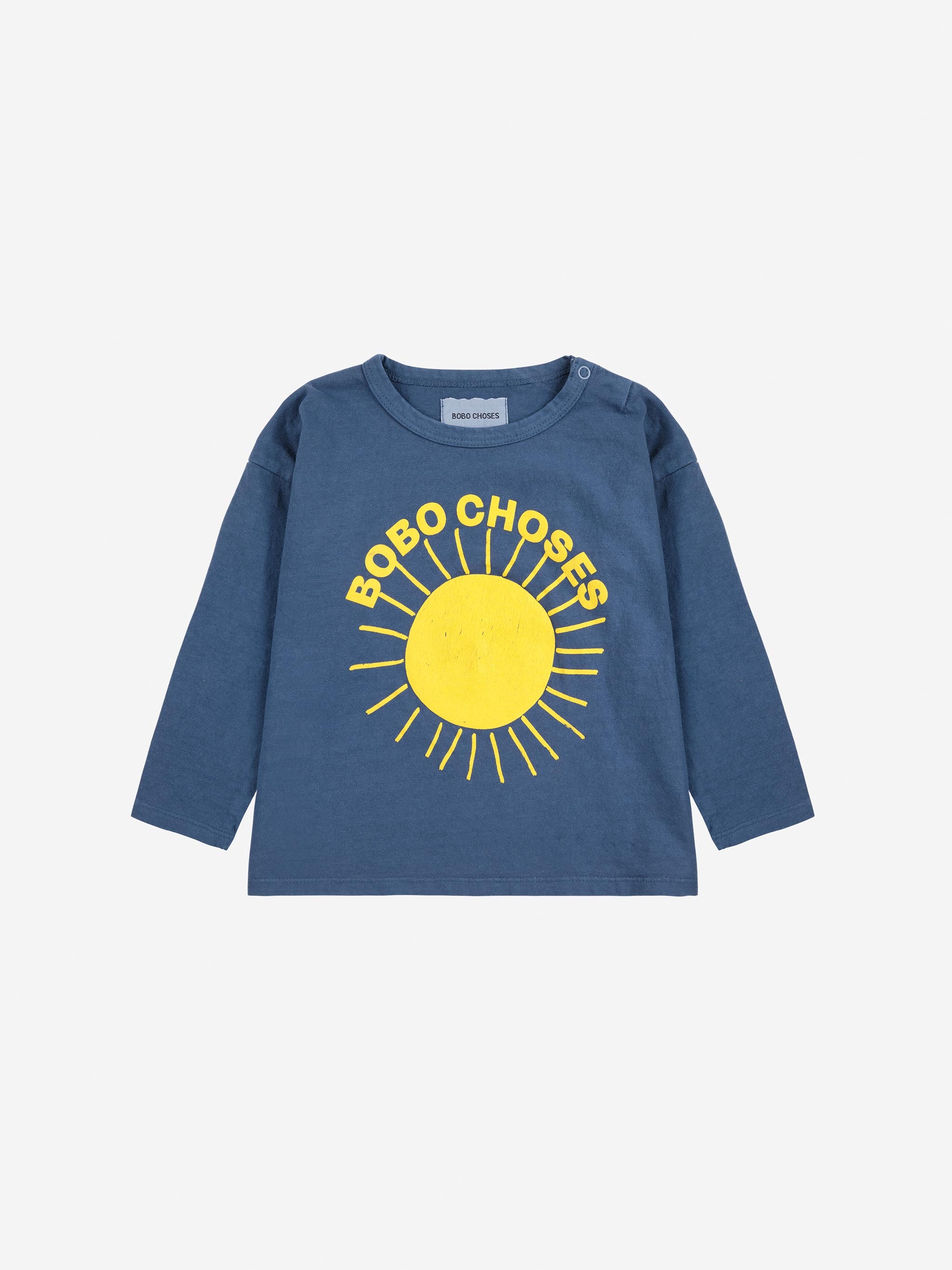 Navy Blue Sun T Shirt for Babies Bobo Choses