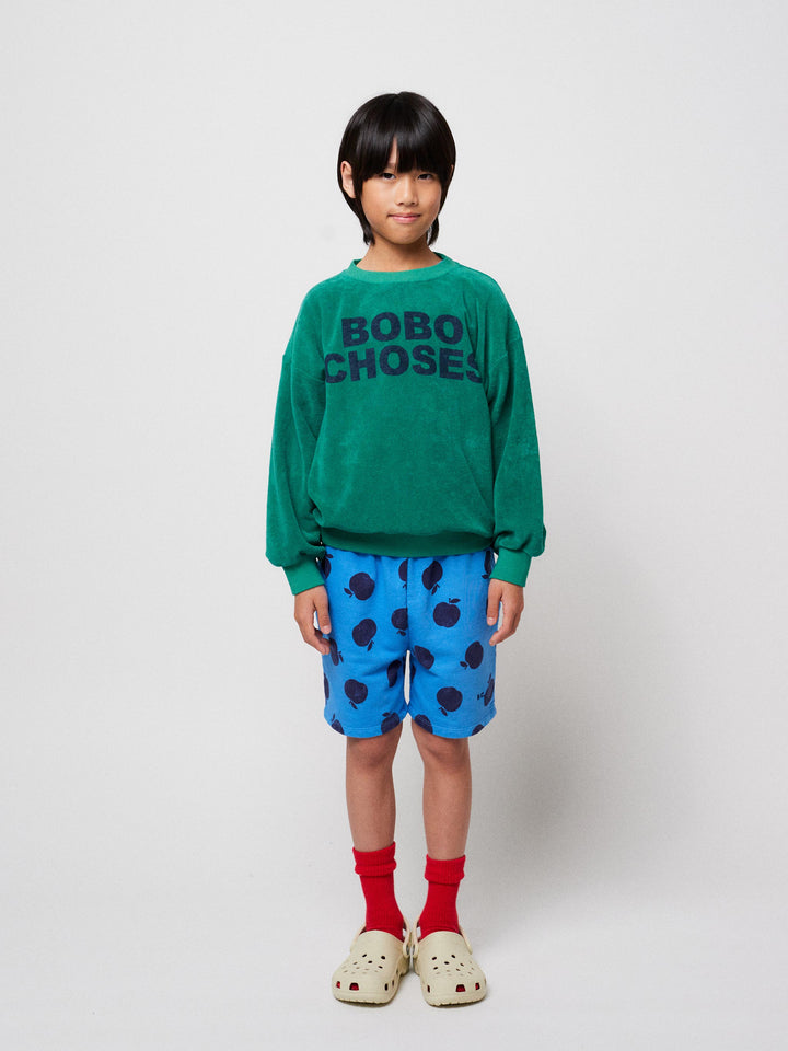 Bobo Choses green terry sweatshirt