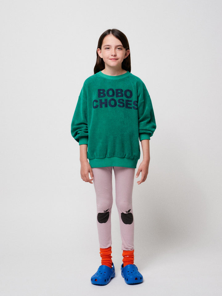 Bobo Choses green terry sweatshirt