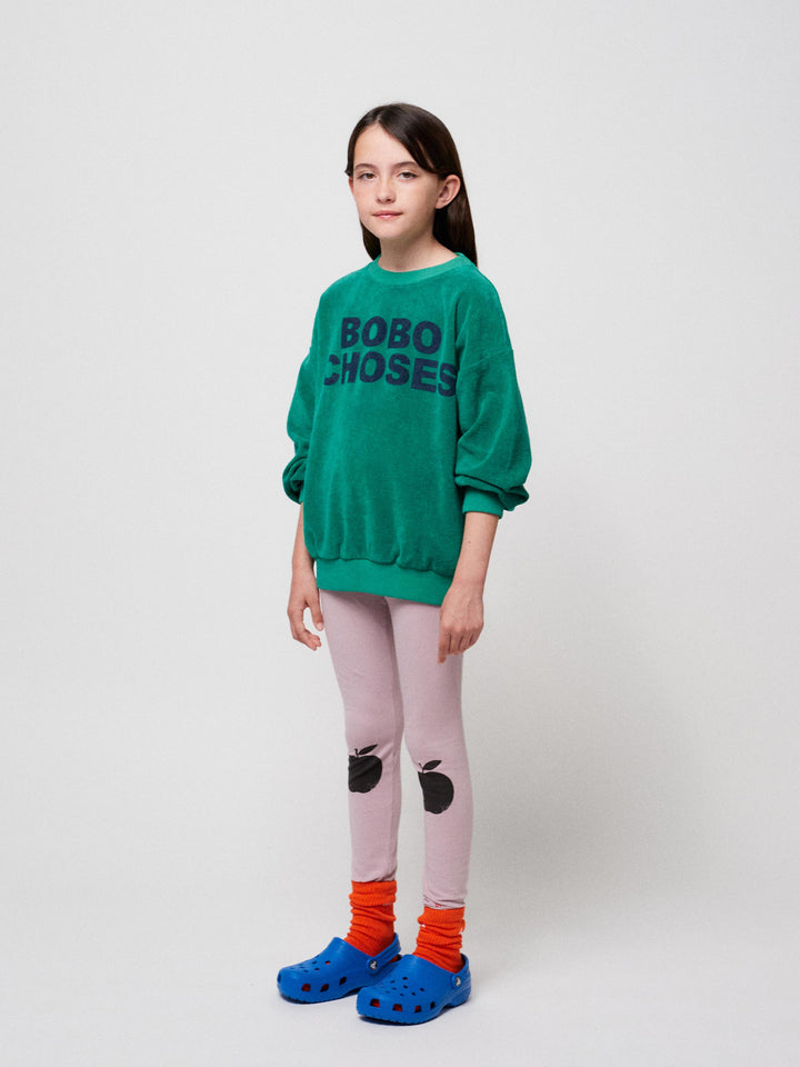 Bobo Choses green terry sweatshirt
