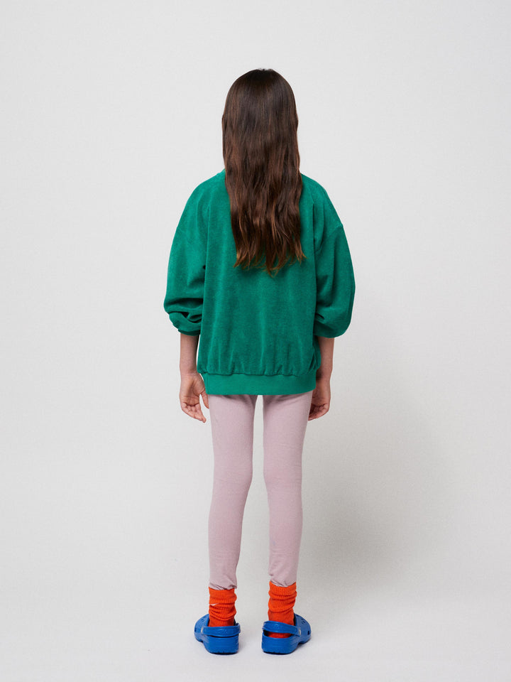 Bobo Choses green terry sweatshirt